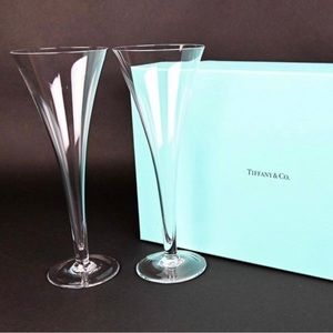 Tiffany Trumpet Champagne Flute set (2)